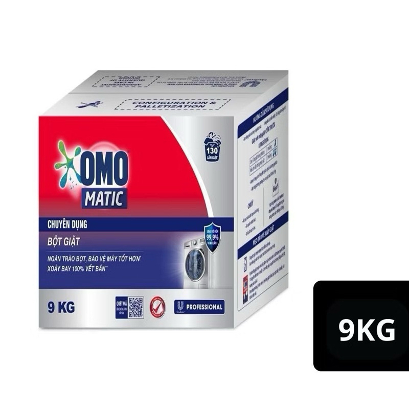 Bột giặt omo chuyên dụng 9kg cửa trước .
