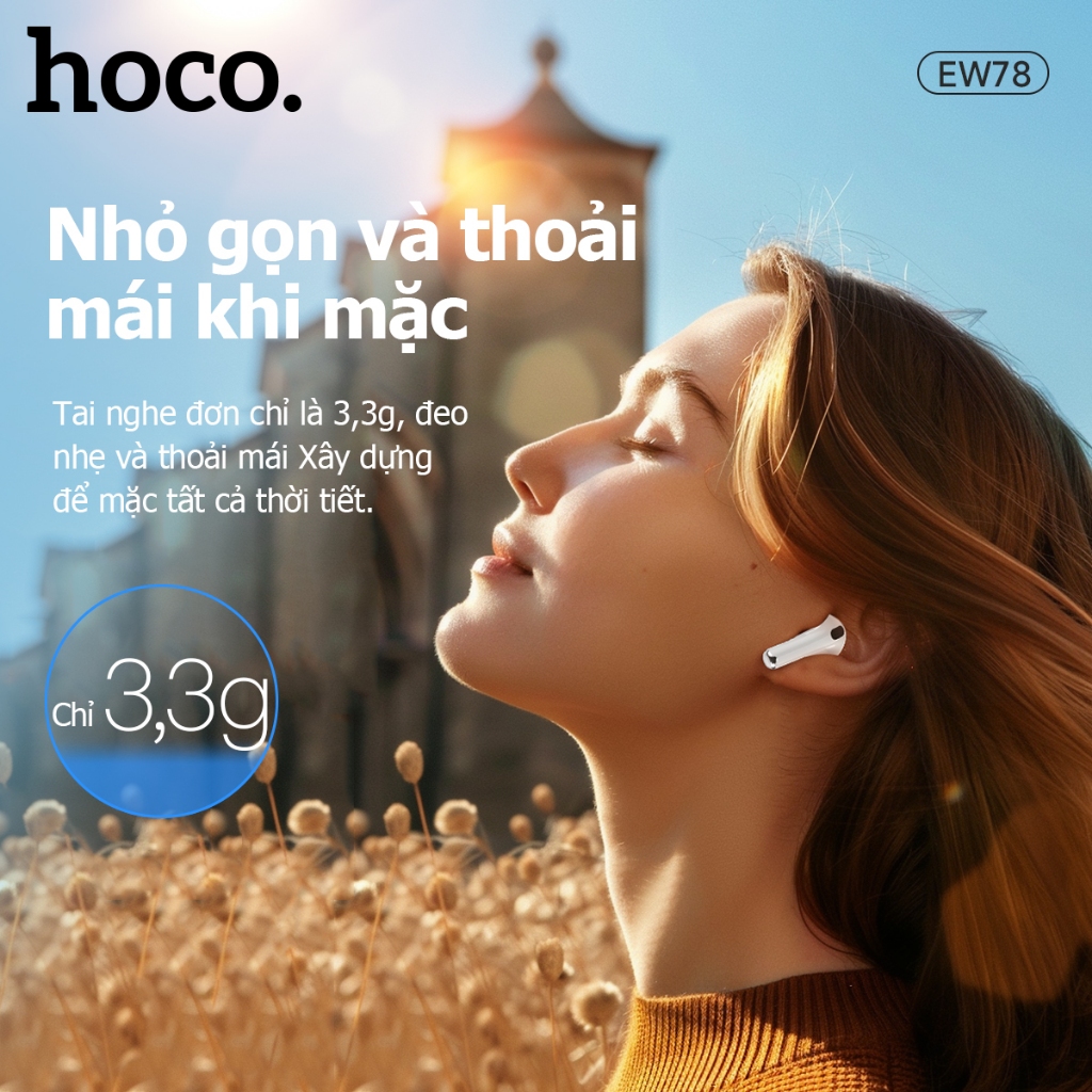 [Tặng kèm Sticker] Tai nghe Bluetooth v5.4 Hoco nhỏ gọn chính hãng Smartcom phân phối - EW78 | BigBuy360 - bigbuy360.vn