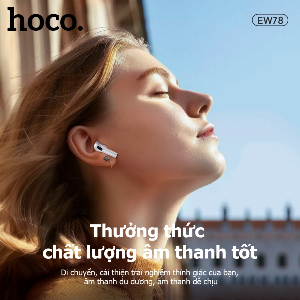[Tặng kèm Sticker] Tai nghe Bluetooth v5.4 Hoco nhỏ gọn chính hãng Smartcom phân phối - EW78 | BigBuy360 - bigbuy360.vn