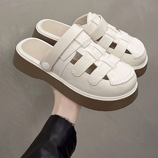 Dép sục rọ đế 3cm chất liệu nhựa dẻo chống nước có 2 màu dễ đi đi được 2 kiểu HM100