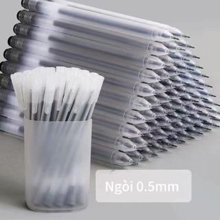 [10 Chiếc] Bút Gel Bút Mực Đen Bút Bi Nước Ngòi 0.5mm Bút Nước Văn Phòng Đồ Dùng Học Tập