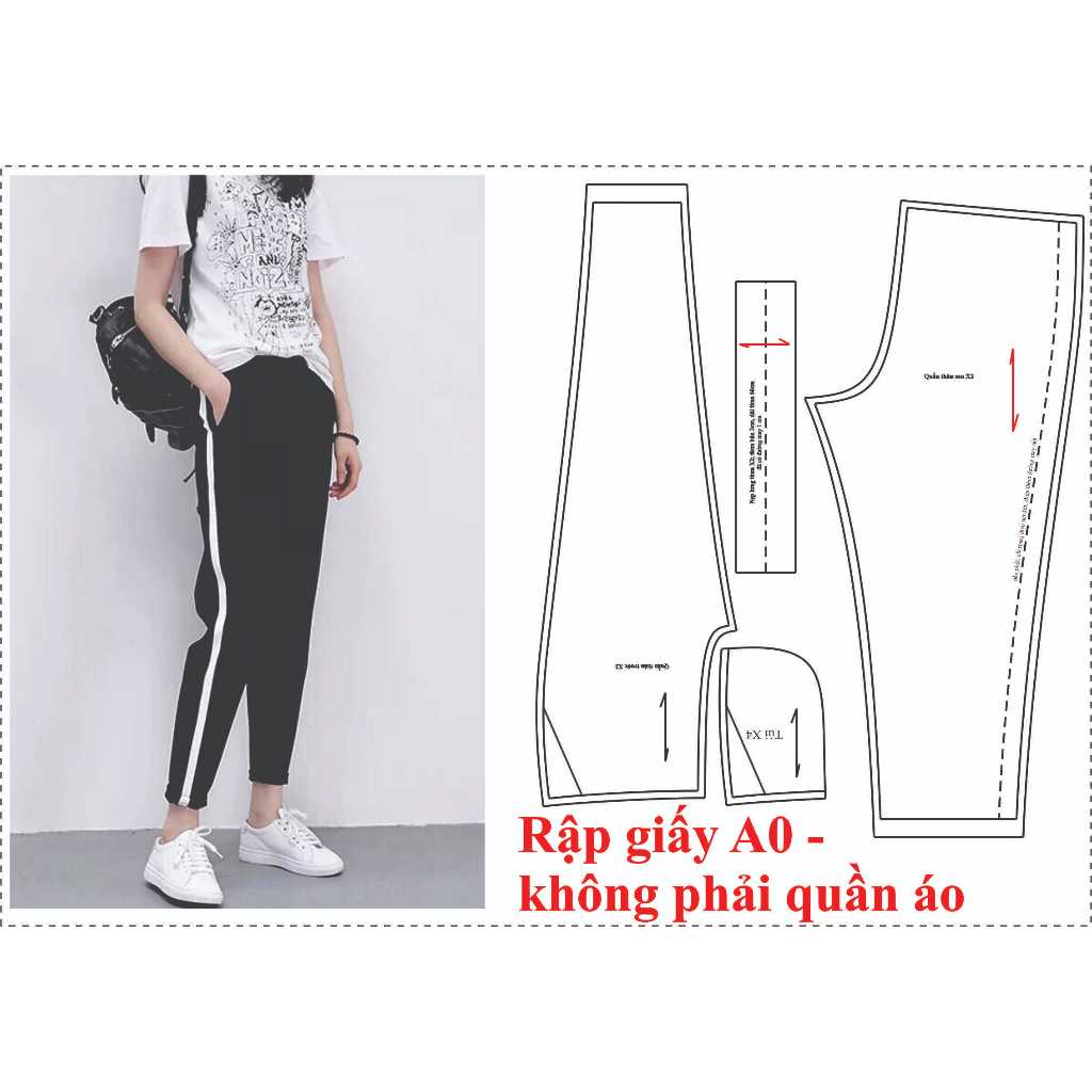 Rập giấy A0 mã 1367 - quần thun bagy