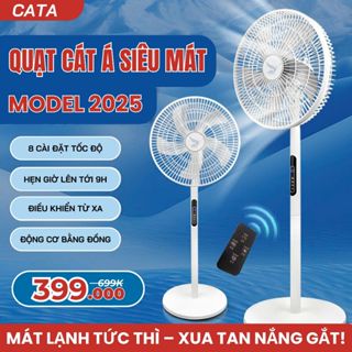 Quạt cây đứng Cát Á có điều khiển từ xa quay 120 độ - Quạt 5 cánh siêu mát, hoạt động êm ái - Bảo Hành 6 Tháng