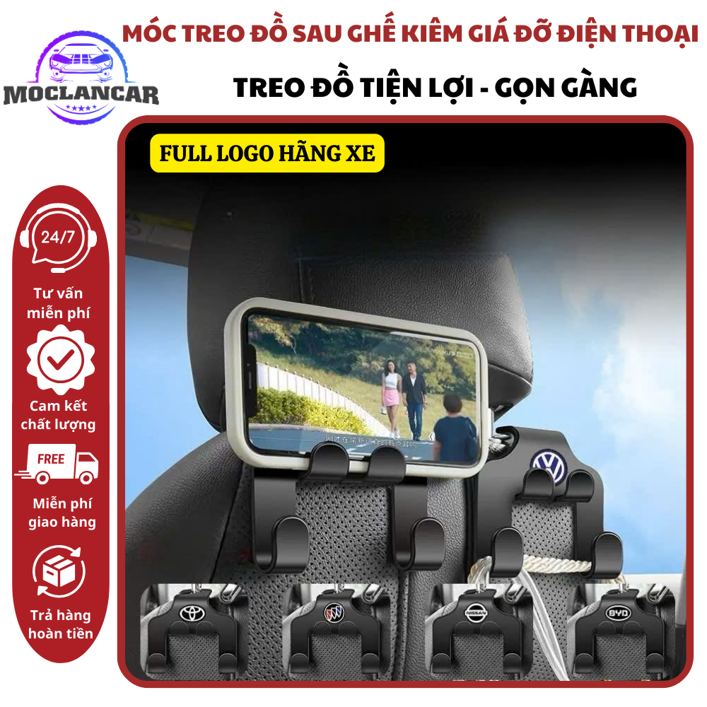 Móc treo đồ kiêm giá đỡ điện thoại