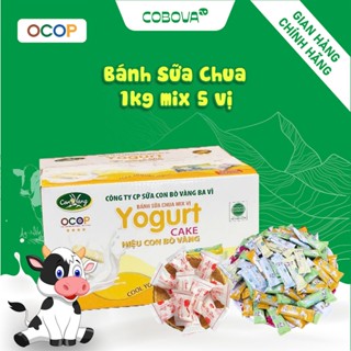 Thùng 1kg Bánh Sữa Chua Mix Vị Ba Vì Con Bò Vàng Thơm Ngon