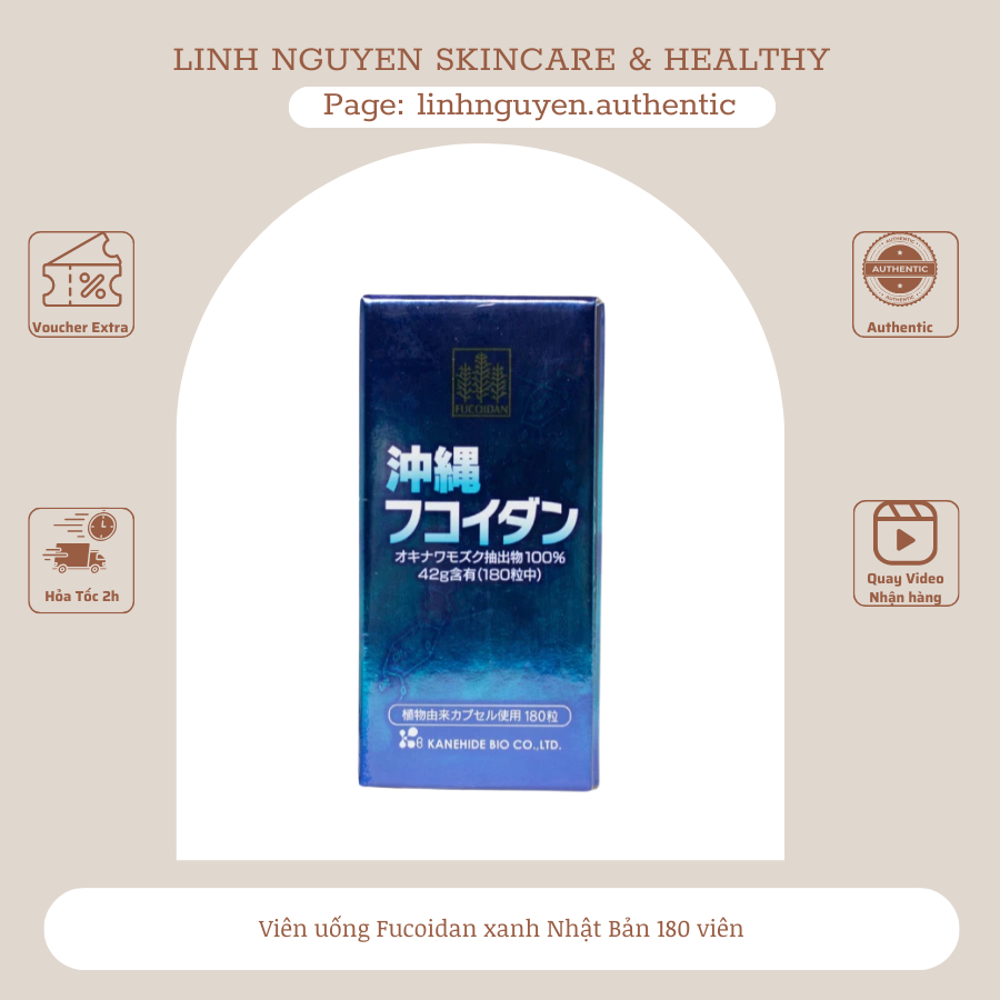 Viên uống Fucoidan xanh Nhật Bản 180 viên