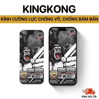 Kính cường lực Kingkong  , KK-85 chống nhìn trộm/ trong suốt full màn cho iphone 11 12 13 14 15 16 Pro Promax