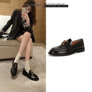 Dora Loafer Giày đốc Form ôm chân da nữ oxford cao cấp Chất liệu PU ôm chân tôn dáng dora