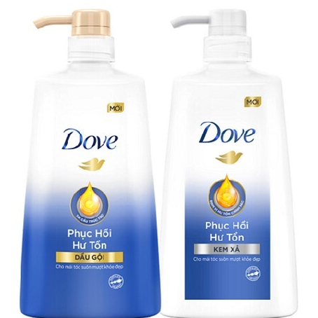 Combo Dầu Gội Và Dầu Xả Dove | Phục Hồi Hư Tổn | 640g và 610g | Dầu Gội Và Dầu Xả Dove