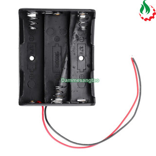 Đế pin 3 pin 18650 mắc nối tiếp có lò xo