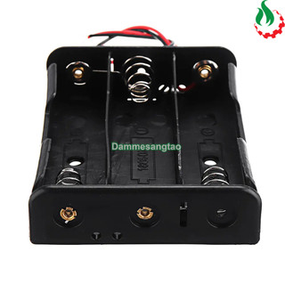 Đế pin 3 pin 18650 mắc nối tiếp có lò xo
