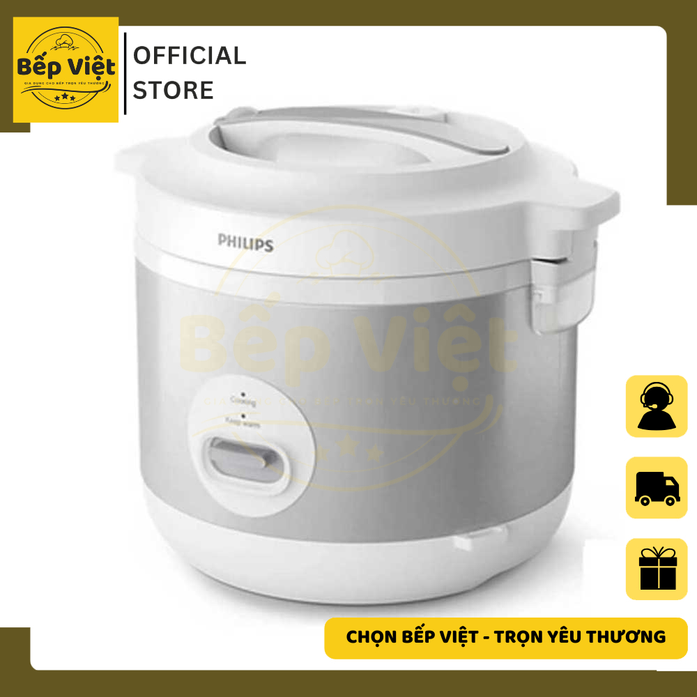 Nồi cơm điện Philips HD3008/30 - Sản xuất Indonesia - dung tích 1.8 lít - 780W - Hàng Chính Hãng