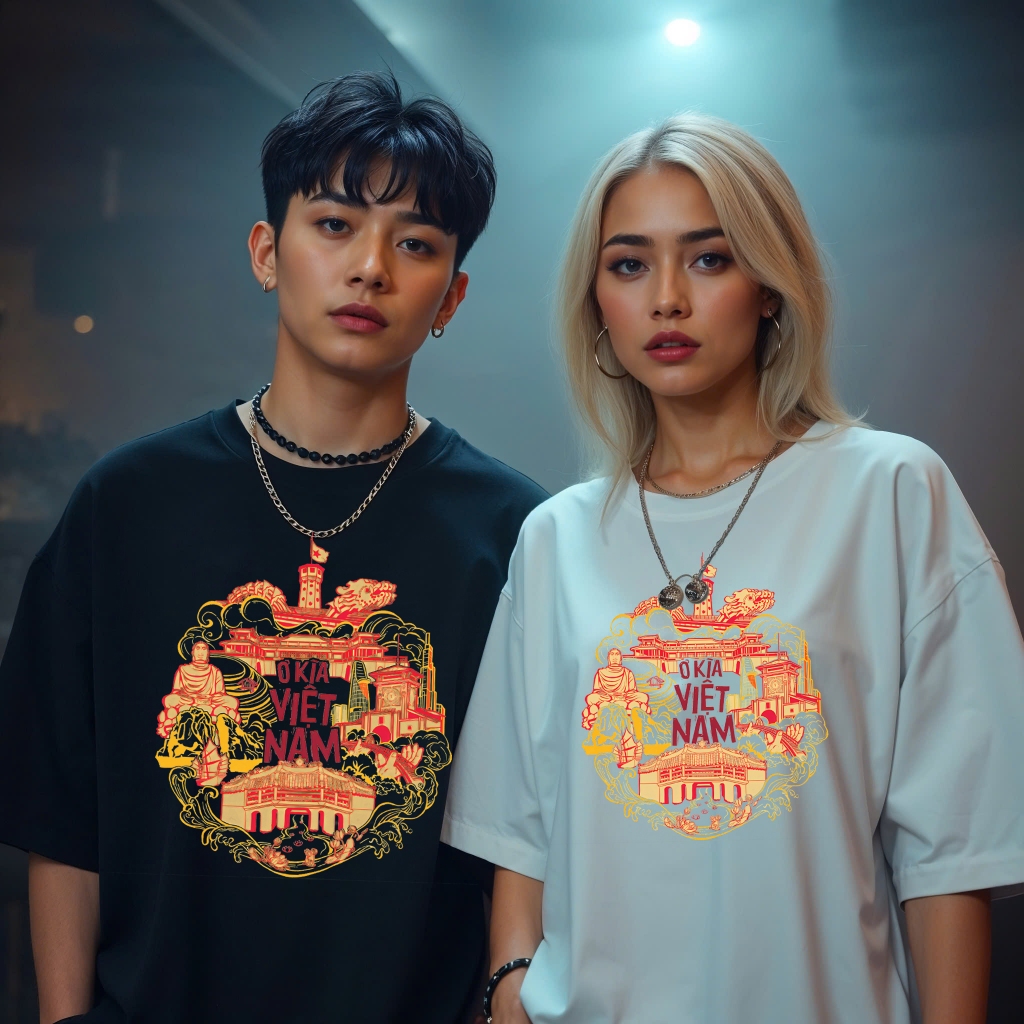 Áo Thun Việt Nam - Ở Kìa Việt Nam ATT28032501 - 100% Cotton, Nhiều Màu