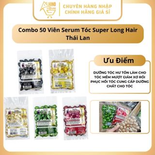 Combo 50 Viên Serum Tóc Super Long Hair Thái Lan Dưỡng Tóc, Ủ Tóc, Giúp Tóc Mềm Mượt - Hinohouse