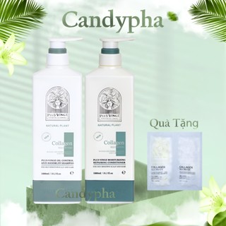 Dầu gội xả phục hồi, chống rụng kích mọc tóc Plus Vinge Collagen 1000ml