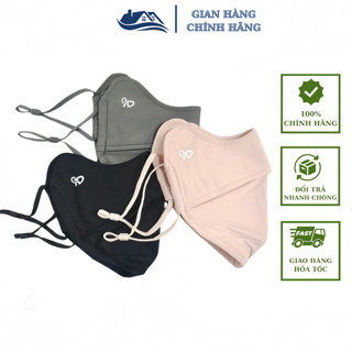 Khẩu trang vải lụa chống nắng, chống tia UV có logo đổi màu, kèm thẻ test UV