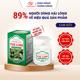  Giải độc gan Tuệ Linh  Chính hãng  - Giải độc gan hạ men gan hỗ trợ viêm gan virus xơ gan - Hộp 60 viên 