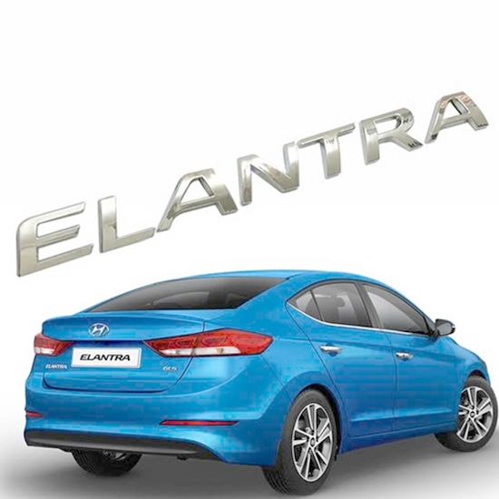 Chữ Nổi Elantra Dán Sau Xe Hyundai Elantra Sử Dụng Cho Đời 2010 Tới 2018 - Tem Chữ Elantra Dán Cốp