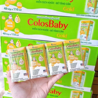 [Tích thẻ+kèm quà] Sữa Bột Pha Sẵn Colosbaby Gold 110ml chính hẵng VitaDairy Thùng 48 hộp