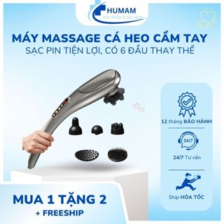 Máy Massage Cầm Tay Nhật Bản HKAR-6 Máy Đấm Lưng Sạc Pin Không Dây 6 Đầu Phiên Bản Cao Cấp Massage Đa Năng Toàn Thân