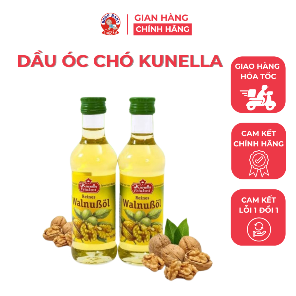Dầu óc chó Đức Kunella 100ml bổ sung omega3 cho bé ăn dặm - Baby Thu Cầm