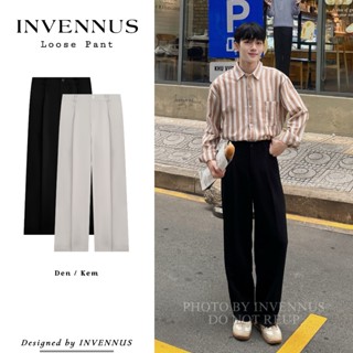 319 - Quần dài nam Loose Pants INVENNUS, quần suông ống rộng chất liệu tuyết mưa cao cấp dày dặn, phong cách hàn quốc