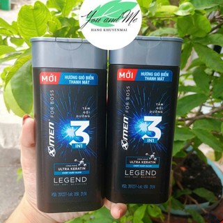 (2 chai x 150g hàng khuyến mãi) Dầu Gội/ Tắm gội XMen For Boss