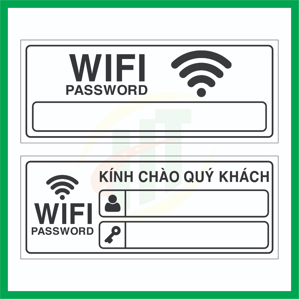Decal Biển Chỉ Dẫn Mật Khẩu - Password Wifi