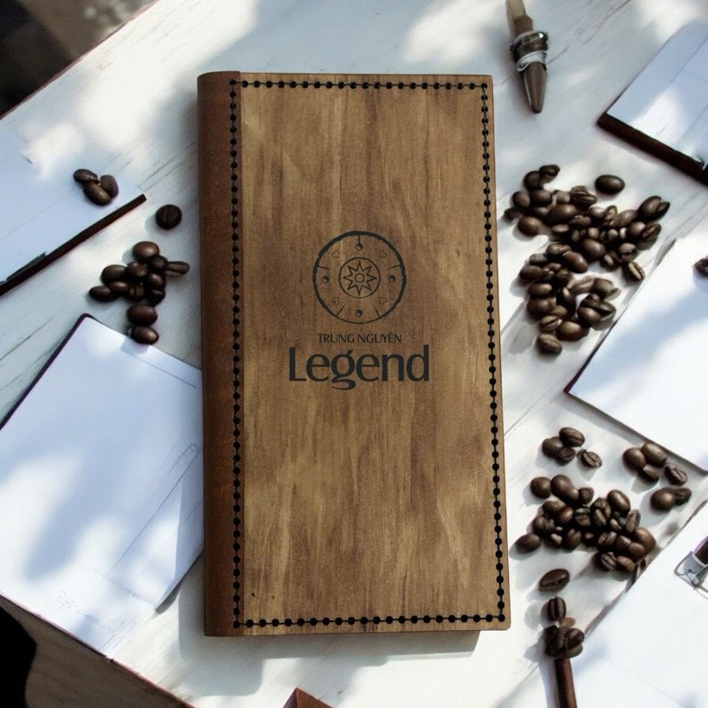 Bìa kẹp bill tính tiền, kẹp hóa đơn làm bằng plywood phủ veneer - FREE KHẮC LOGO - GXHOME