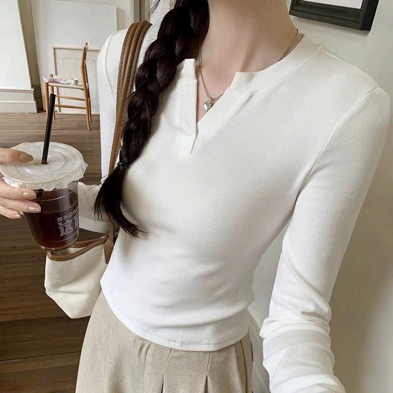 Áo Kiểu Thun Tay Dài Cổ Trụ Trơn Basic Dáng Dài Ôm Body, Áo Thun Nữ Tay Dài Kiểu Sexy  MA 522 | BigBuy360 - bigbuy360.vn