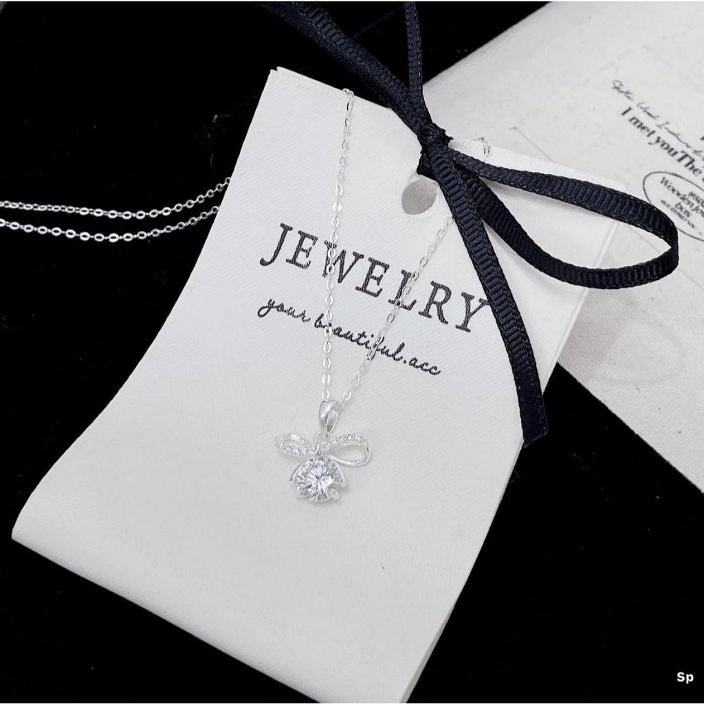 Dây chuyền nữ liền mặt kiểu nơ mới