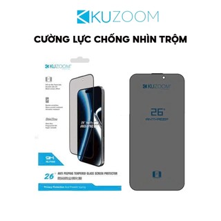  Kính Cường Lực Chống Nhìn Trộm Chính Hãng KUZOOM Cho  X-11-12-13-14-15-16-Chống Bám Bụi Màng Loa 