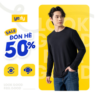 [ĐỒNG GIÁ 89K] Áo Thun Thu Đông Nam YODY Giữ Nhiệt Cổ Tròn ATM7004