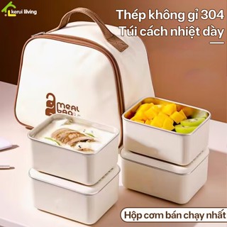 Bộ Hộp Cơm Giữ Nhiệt AISHA 2/3/4 Tầng, Giữ Ấm Lâu, Chia Ngăn Tiện Dụng