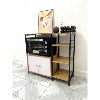 HỎA TỐC - kệ lò vi sóng,  KỆ BẾP 80B MÀU GỖ, kệ bếp, kệ bếp đơn