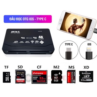 Đầu đọc thẻ nhớ cho Điện thoại IOS, Android, máy tính CF/SD/ MS/ TF(MICRO SD)/ M2/ XD Cap OTG