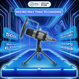 Micro máy tính TechHome livestream, hát karaoke, thu âm tại nhà, lọc tiếng ồn, âm thanh đỉnh cao  - DT1257
