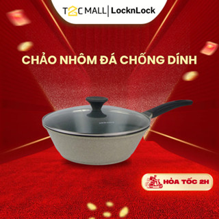 Chảo Nhôm Đá Chống Dính LocknLock 30cm Có Nắp Dùng Được Bếp Từ Chính Hãng LCA6305D-IH T2CMall