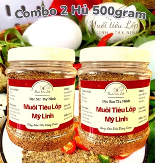 (Combo) 2 Hủ 500gram Muối Tiêu Lốp Mỹ Linh Tây Ninh