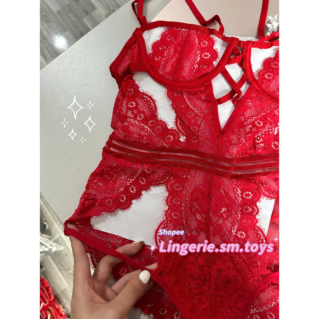 ME14123 Đồ Bay Nữ Chất Ren Liền Thân Gợi Cảm - Jumsuit Đỏ Kèm Phụ Kiện Cosplay Sexy Gợi Cảm | BigBuy360 - bigbuy360.vn