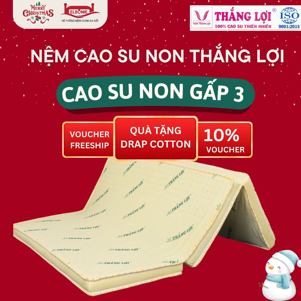 Nệm Cao Su Non Gấp 3 Thắng Lợi Chính Hãng- Nệm American Gấp 3  - ĐỦ SIZE  - Giao Hàng Nhanh Toàn Quố