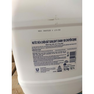 Nước rửa chén sunlight can 9,5kg - hàng chính hãng giá siêu rẻ