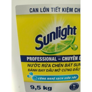 Nước rửa chén sunlight can 9,5kg - hàng chính hãng giá siêu rẻ
