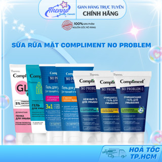 Sữa Rửa Mặt Compliment No Problem Ziaja Da Dầu Mụn Dịu Nhẹ Ngừa Mụn Kiềm Dầu Hiệu Quả 200ml/150ml