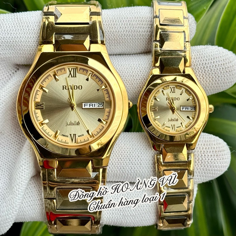 Đồng hồ cặp đôi R.D vỏ thép bọc đá Cerramic sang xịn. Kính sapphire. Máy 2 lịch chuẩn Nhật.