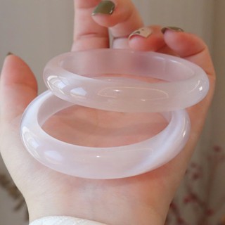 Vòng Tay Đá Mắt Mèo Nhân Tạo Màu Trắng Ánh Hồng Phấn Nhạt Thời Trang - Ngọc Trai Trường Thịnh