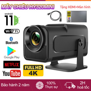 Máy chiếu mini HY320/320mini Full HD 1080P 4K WiFi Bluetooth Android11 Tự động sửa keystone Kết nối điện thoại Laptop