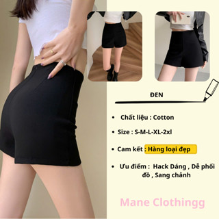 Quần đùi nữ dance lưng cao màu đen co dãn 4 chiều , quần đùi bó đi tập, biển, mặc ở nhà cạp khoá tôn dáng cho nữ Mùa hè