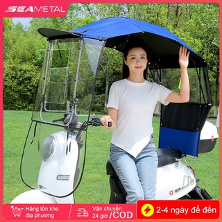 Mái che xe máy chống mưa SEAMETAL mái che xe máy chống mưa,ô che xe máy che nắng mưa thông minh