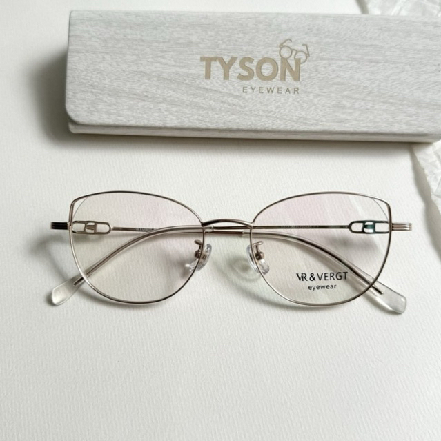 Gọng kính titan TYSON GỌNG KÍNH MẮT MÈO kính mắt thời trang nữ lắp cận tặng hộp khăn 5501